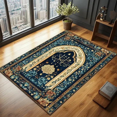 Navak Carpet Exclusive Picks Upgraded Material Loop Pile Elegant Islamic Prayer Rug Exquisite Prayer Muslim Creative Gift Easy Storage Home Decor