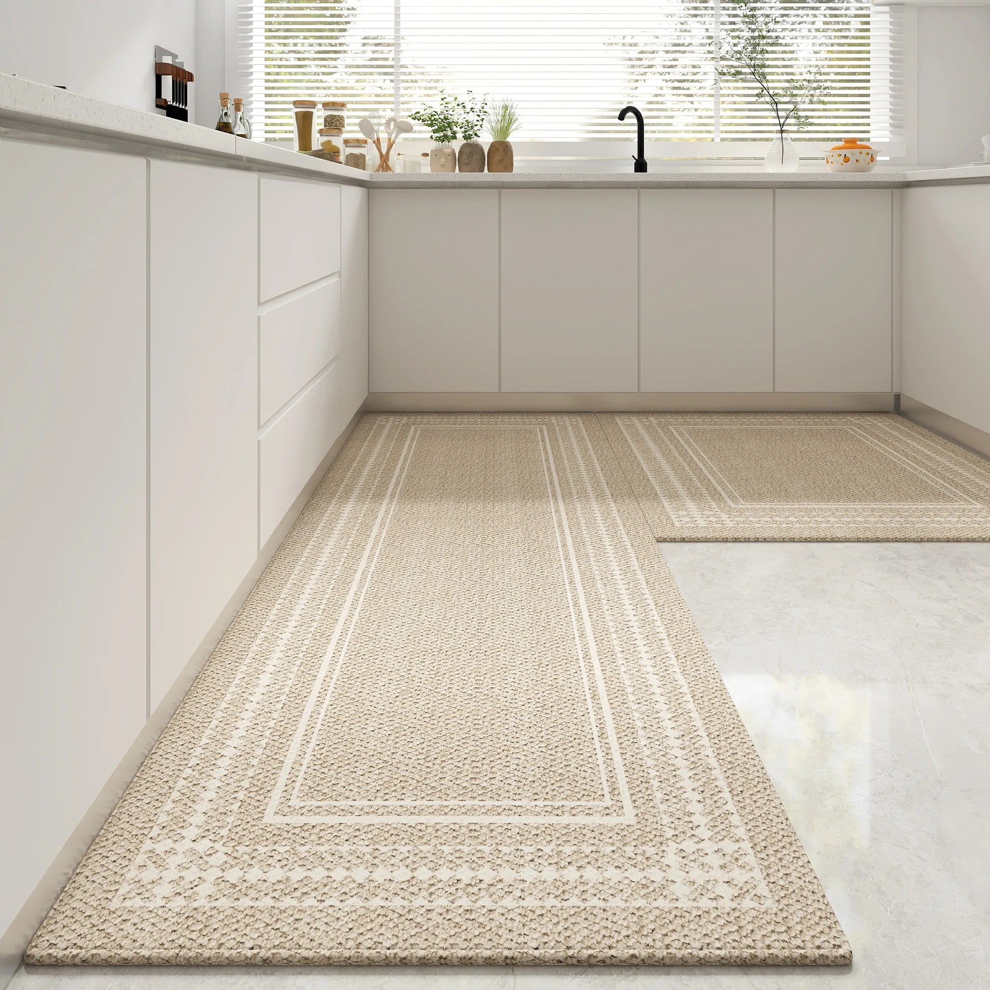 Navak Carpet Carpet for Kitchen Runner Rug Non-slip Floor Mat Long Carpets Dustproof Elegant Minimalist Style Home Decoration Rugs 주방 바닥 매트