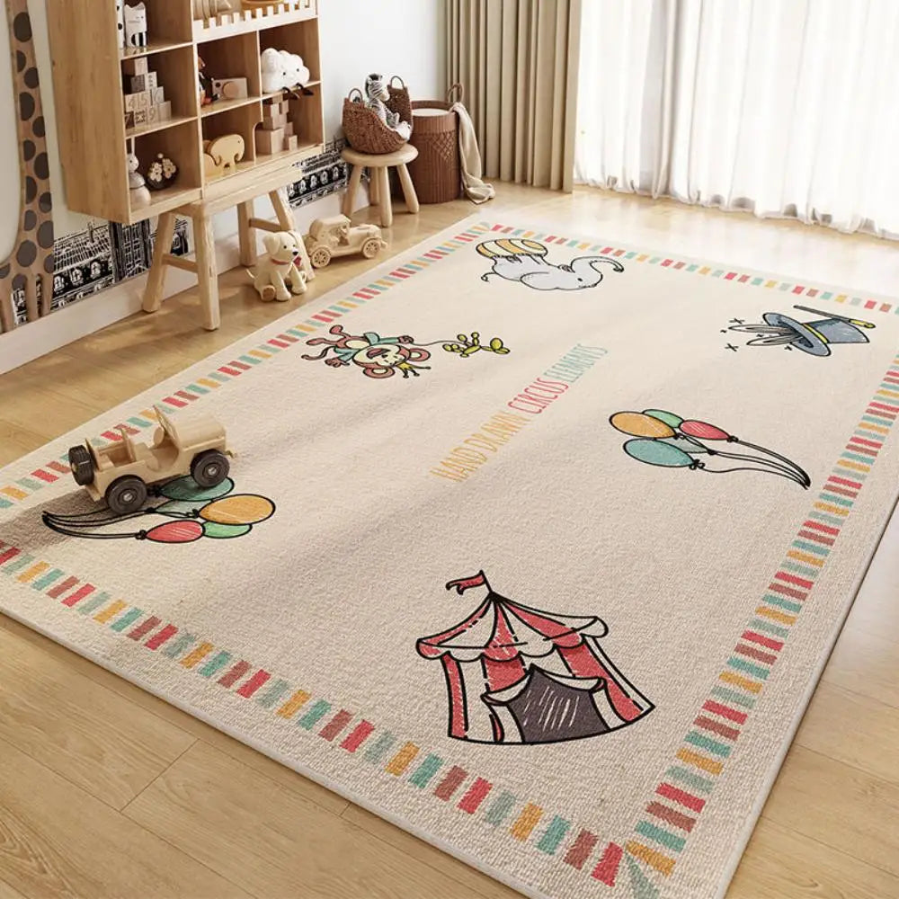 Navak Carpet Exclusive Picks Cartoon Space - Theme Crystal Velvet Rug, Non - slip & Soft, Kids’ Room Home Decor