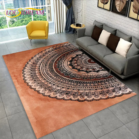 Navak Carpet Bohemia Mandala Geometric Area Rug,Carpet Rug for Home Living Room Bedroom Sofa Doormat Kitchen Decor,Kid Non-slip Floor Mats
