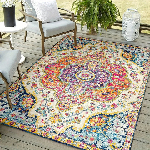 Navak Carpet 1pc Anti-Slip Persian Hallway Balcon Carpet, Vintage Boho Kitchen Mat, Absorbent Bath Mat, Laundry Floor Entrance Mat Runner Rug