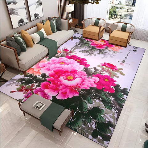 Navak Carpet Chinese Style Living Room Carpet Coffee Table Floor Mat Alfombra Rug Study Bedroom Bedside Home Decoration Non-slip Floor Mat
