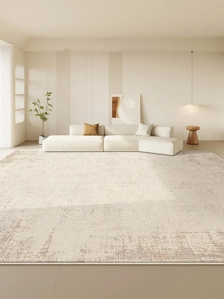 Navak Carpet Modern Beige Living Room Carpet Cream Abstract Decorative Rug Luxury Large Size Cloakroom Carpet Non-Slip Easy Care Bedroom Rugs