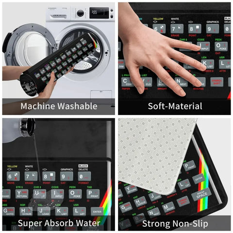 Navak Carpet ZX Spectrum Doormat Rug Carpet Mat Footpad Polyester Non-slip Antiwear Front Room Corridor Kitchen Bedroom Balcony Toilet