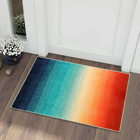 Navak Carpet Exclusive Picks 1PC Modern Gradient Crystal Velvet Carpet Cute Girl Room Decoration Blanket Non-Slip Entrance Doormat Home Decoration