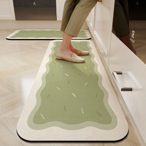Navak Carpet Exclusive Picks Non-Slip Waterproof Kitchen Mat-Diatomaceous Earth Absorbent Rug, Anti-Fatigue Floor Pad for Indoor, Eco-Friendly Design