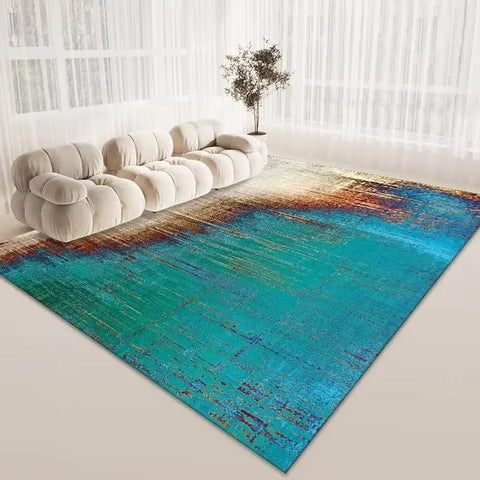Navak Carpet American Style Green Carpet Soft Anti-slip Design Large Living Room Area Rugs Decoration Bedroom Lounge Floor Mat Fluffy Flannel