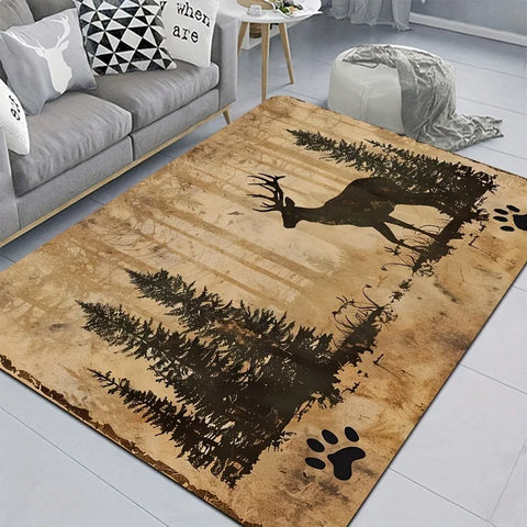 Navak Carpet 1PC Milu Deer Pattern Kitchen Rugs Non-Slip Home Door Mats Pop design Bathroom Rugs Bath Mat Carpet for Home Sink Laundry Decor