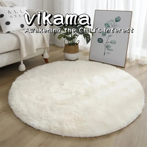 Navak Carpet Exclusive Picks Cute Non-slip round Soft Shaggy Rug Modern round Rugs for Kids Bedroom Fluffy Shaggy round Rugs for Baby Room