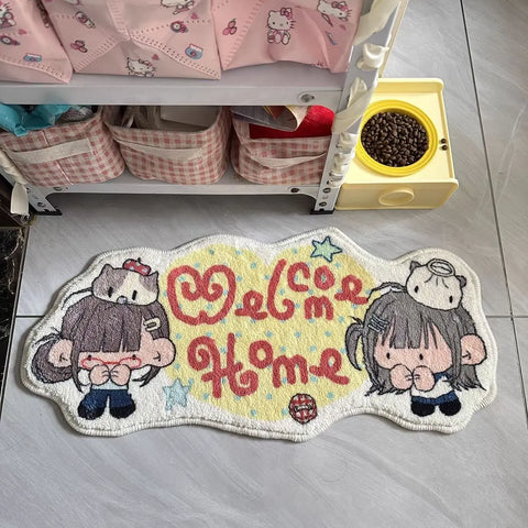 Navak Carpet Exclusive Picks Cute Cartoon Carpet, Girlish Bedroom Plush Bedside Blanket, Living Room Coffee Table Blanket, Home Decoration