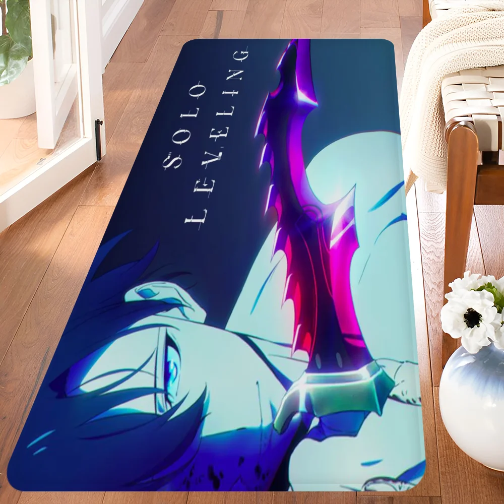 Navak Carpet Anime Solo L-leveling Gaming Entrance Door Mat Washable Non-Slip Living Room Sofa Chairs Area Mat Kitchen Welcome Doormat