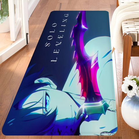Navak Carpet Anime Solo L-leveling Gaming Entrance Door Mat Washable Non-Slip Living Room Sofa Chairs Area Mat Kitchen Welcome Doormat