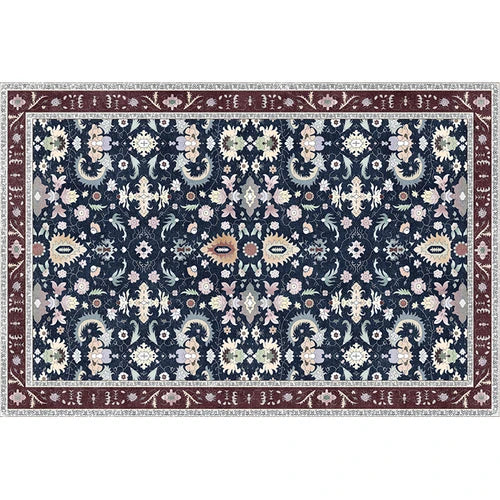 Navak Carpet Retro Ethnic Style Carpets for Living Room Persia Bedroom Decor Rug Non-slip Washable Porch Floor Mat Dining Room Lounge Carpet