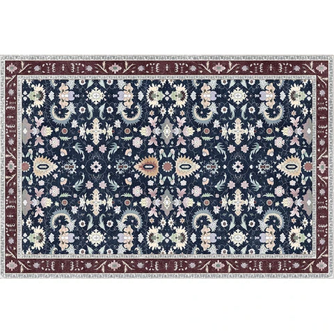 Navak Carpet Retro Ethnic Style Carpets for Living Room Persia Bedroom Decor Rug Non-slip Washable Porch Floor Mat Dining Room Lounge Carpet