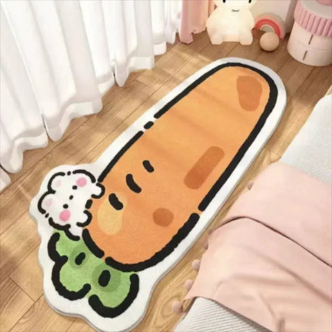 Navak Carpet Exclusive Picks Upgraded Material Funny Cartoon Bedroom Bedside Rug Living Room Bathroom Kitchen Non-slip Washable Carpet Mat Home Decor