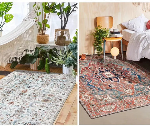 Navak Carpet Retro Ethnic Style Carpets for Living Room Persia Bedroom Decor Rug Non-slip Washable Porch Floor Mat Dining Room Lounge Carpet