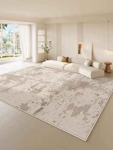 Navak Carpet Modern Beige Living Room Carpet Cream Abstract Decorative Rug Luxury Large Size Cloakroom Carpet Non-Slip Easy Care Bedroom Rugs