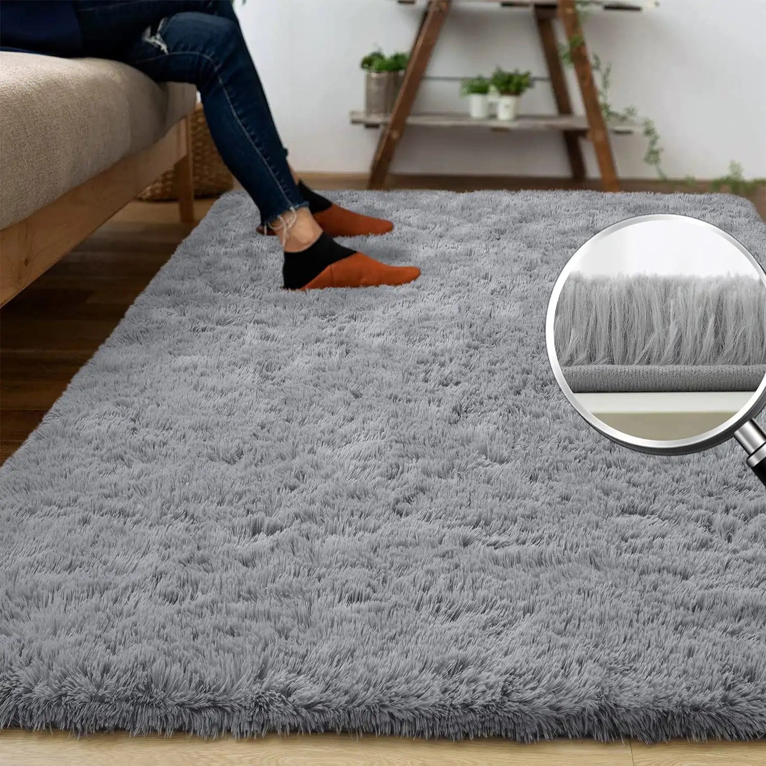 Navak Carpet Fluffy Rug Indoor Plush Soft Carpet for Living Room Anti-Skid Durable Area Rug for Girls Bedroom Kids Room Carpets