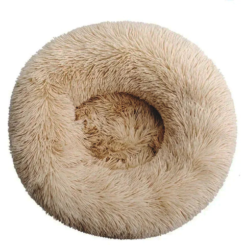 Navak Carpet  40-90cm Round Pet Bed for Large Dog Bed Super Soft Cat Bed Long Plush Dog House for Medium Dog House Winter Warm Sleeping