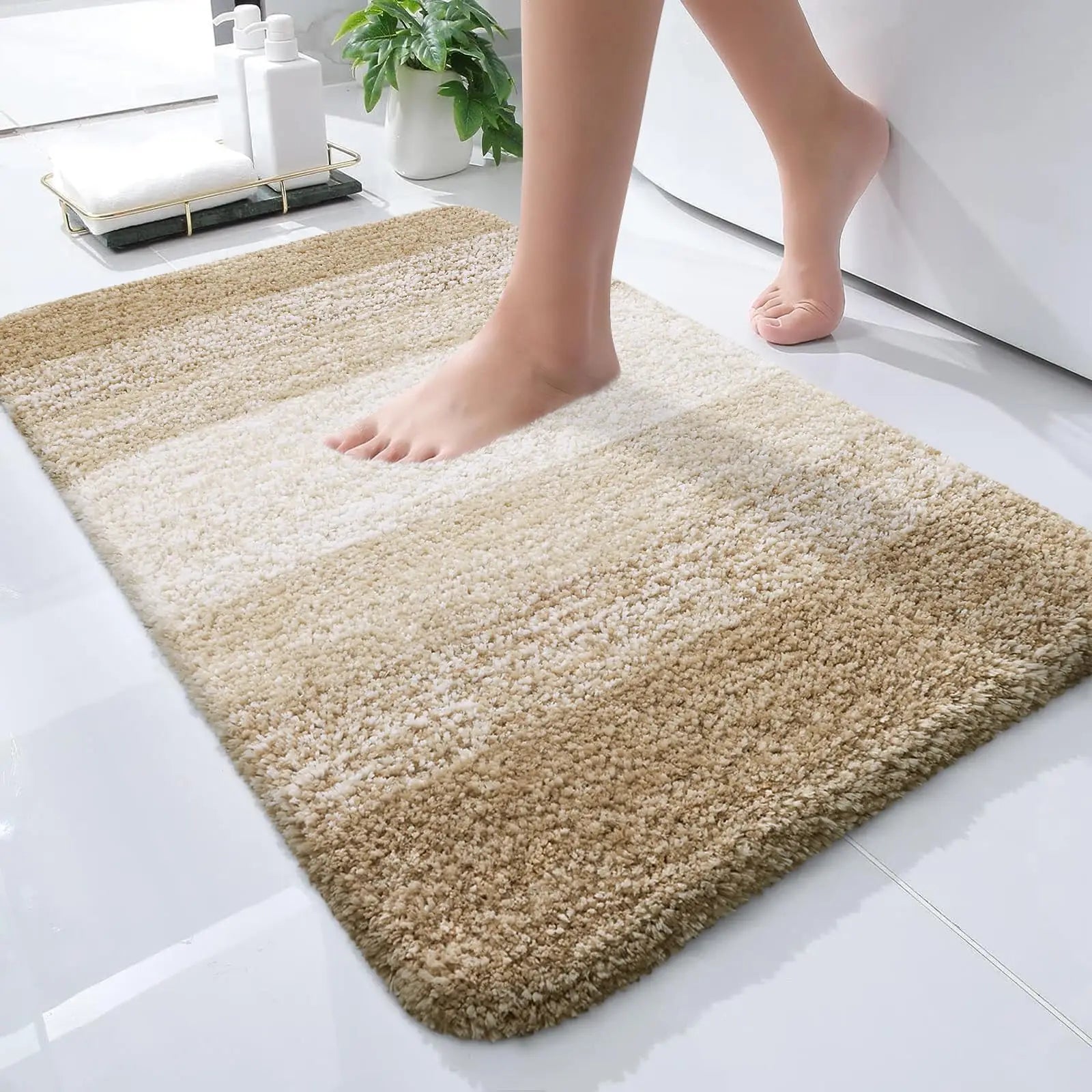 Navak Carpet Kitinjoy Bathroom Rug Mat extra Soft Absorbent Microfiber Bath Mat Non-Slip Plush Shaggy Machine Wash Carpet Bathroom Floor Rugs