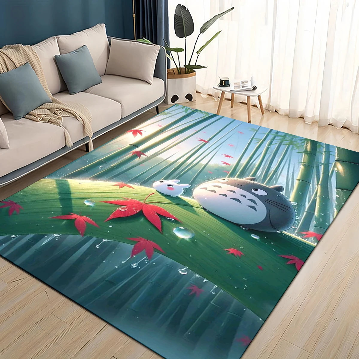 Navak Carpet 3D T-Totoros Cartoon Area Rug,Carpet Rug for Living Room Children's Bedroom Sofa Doormat Decor,kids Play Non-slip Floor Mat