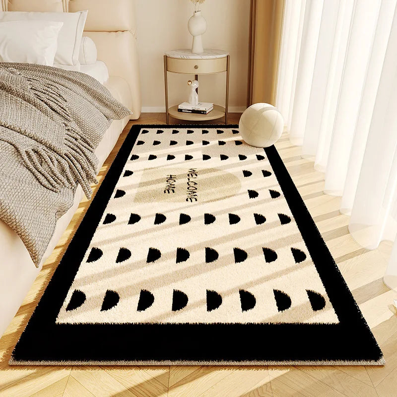 Navak Carpet Exclusive Picks Simple Cream Style Faux Cashmere Living Room Fluffy Rugs Home Decor Bedroom Cloakroom Bedside Non-Slip Rugs