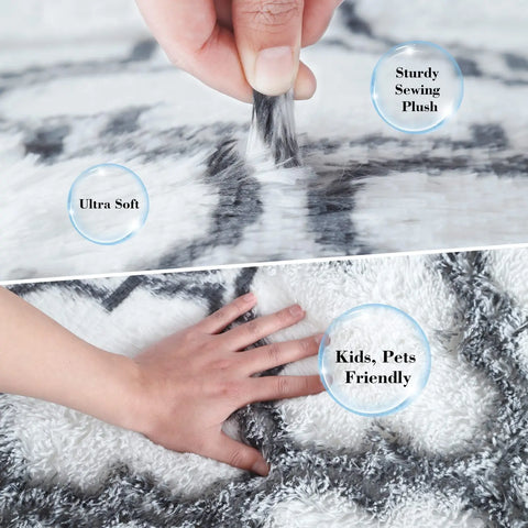 Navak Carpet Plush Carpet For Living Room Large White Soft Fluffy Carpets Bedroom Thicken Floor Mat Teen Room Home Decoration Rugs