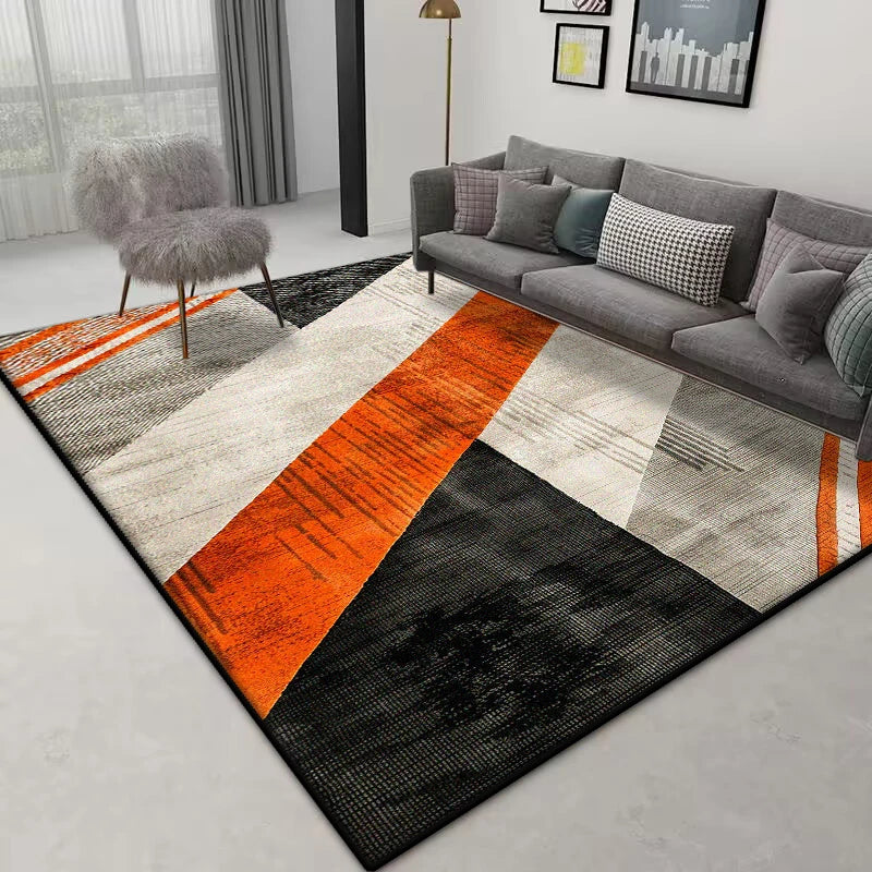 Navak Carpet Nordic Geometric Area Rug – Large Non-Slip Carpet | Custom Size for Living Room Sofa & Bedroom Home Decor