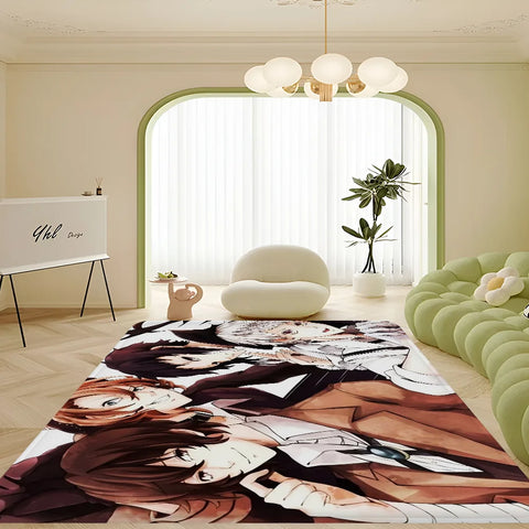Navak Carpet Bungo Stray Dogs Room Mats Retro Multiple Choice Living Room Kitchen Rug Non-Slip Welcome Rug