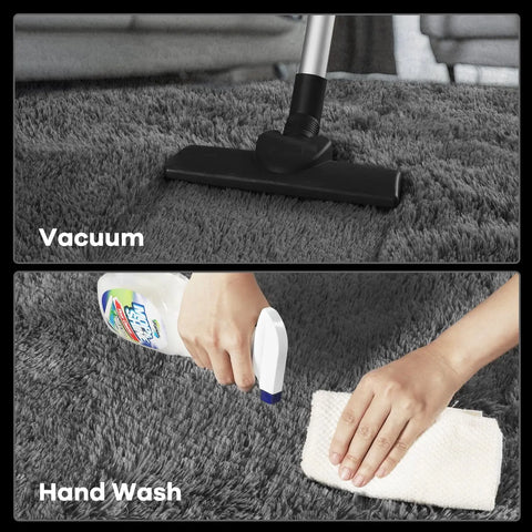Navak Carpet Silky Plush Fluffy Carpet Soft Shaggy Sofa Area Rug for Living Room Bedroom Floor Mat Kids Play Cushion Home Decor Gray Beige