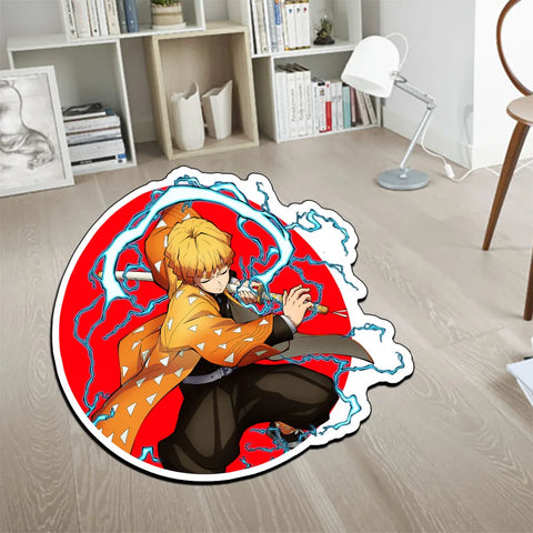 Navak Carpet Area Rug Anime Demon Slayer Nezuko Kokushibou Tanjirou Kanroji Kochou Gokudera Makoto Creative Printed Carpet for Home Decor