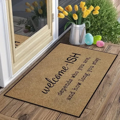 Navak Carpet Flower Print Home Floor Mat Non-slip Easy Clean Decoration Carpet Kitchen Area Rug Living Room House Washable Welcome Doormats