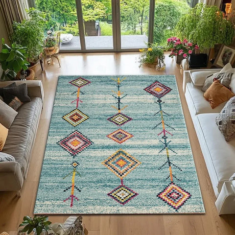 Navak Carpet Persian Retro Style Carpet Moroccan Leisure Rug Carpets for Living Room Living Room Decoration Washroom Floor Mat Rugs