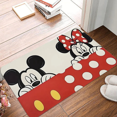 Navak Carpet Daily Picks Disney Mickey Mouse Welcome Mat Non-Slip Bedroom Kitchen Bath Entracne Rug Polyester Washable Carpet Home Decor