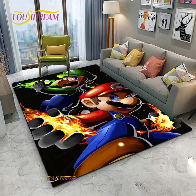 Navak Carpet Mario Cartoon Anime Carpet for Living Room Bedroom Cute Rugs Table Kitchen Door Kids Un-slip Floor Mats Alfombra Birthday gift