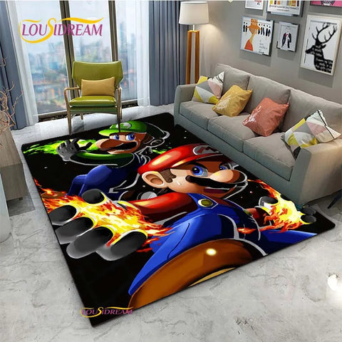 Navak Carpet Mario Cartoon Anime Carpet for Living Room Bedroom Cute Rugs Table Kitchen Door Kids Un-slip Floor Mats Alfombra Birthday gift