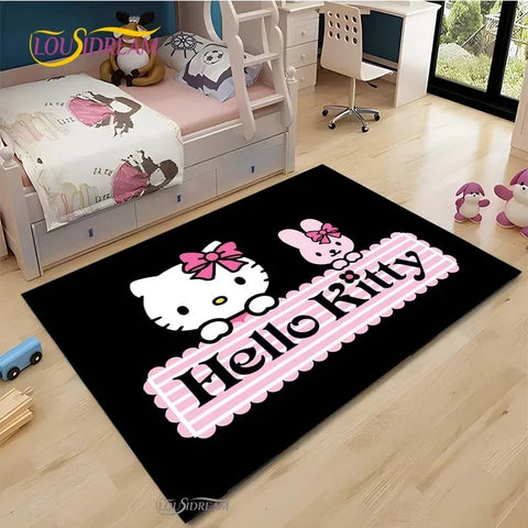 Navak Carpet Hello Kitty kawaii Cartoon Anime Carpet for Living Room Bedroom Rug Kitchen Door Kids Un-slip Floor Mat Alfombra Birthday gift