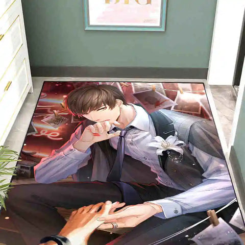 Navak Carpet Exclusive Picks Japanese Anime Loop-Pile Rug - Machine Washable Bedside Carpet for Airbnb, Hotel, Cozy Home Decor