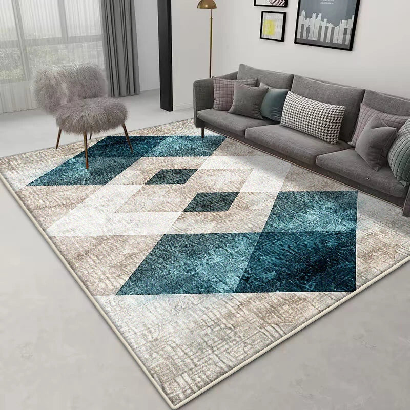 Navak Carpet Nordic Geometric Area Rug – Large Non-Slip Carpet | Custom Size for Living Room Sofa & Bedroom Home Decor