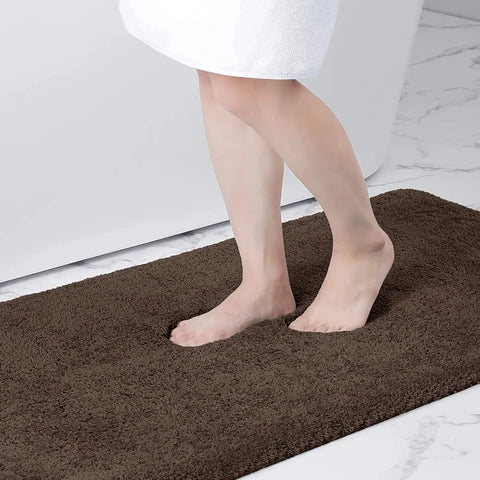 Navak Carpet Kitinjoy Fluffy Bathroom Rugs Non-Slip Washable Absorbente Bath Mat Soft Shaggy Microfibre Bath Mats Resist Dirt Kitchen Carpets