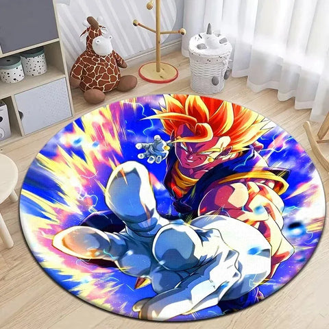 Navak Carpet Daily Picks Dragon-Ball Anime Round Carpet Non-Slip Floor Mat for Living Room Bedroom Circle Rugs Machine Washable Round Carpet Decor