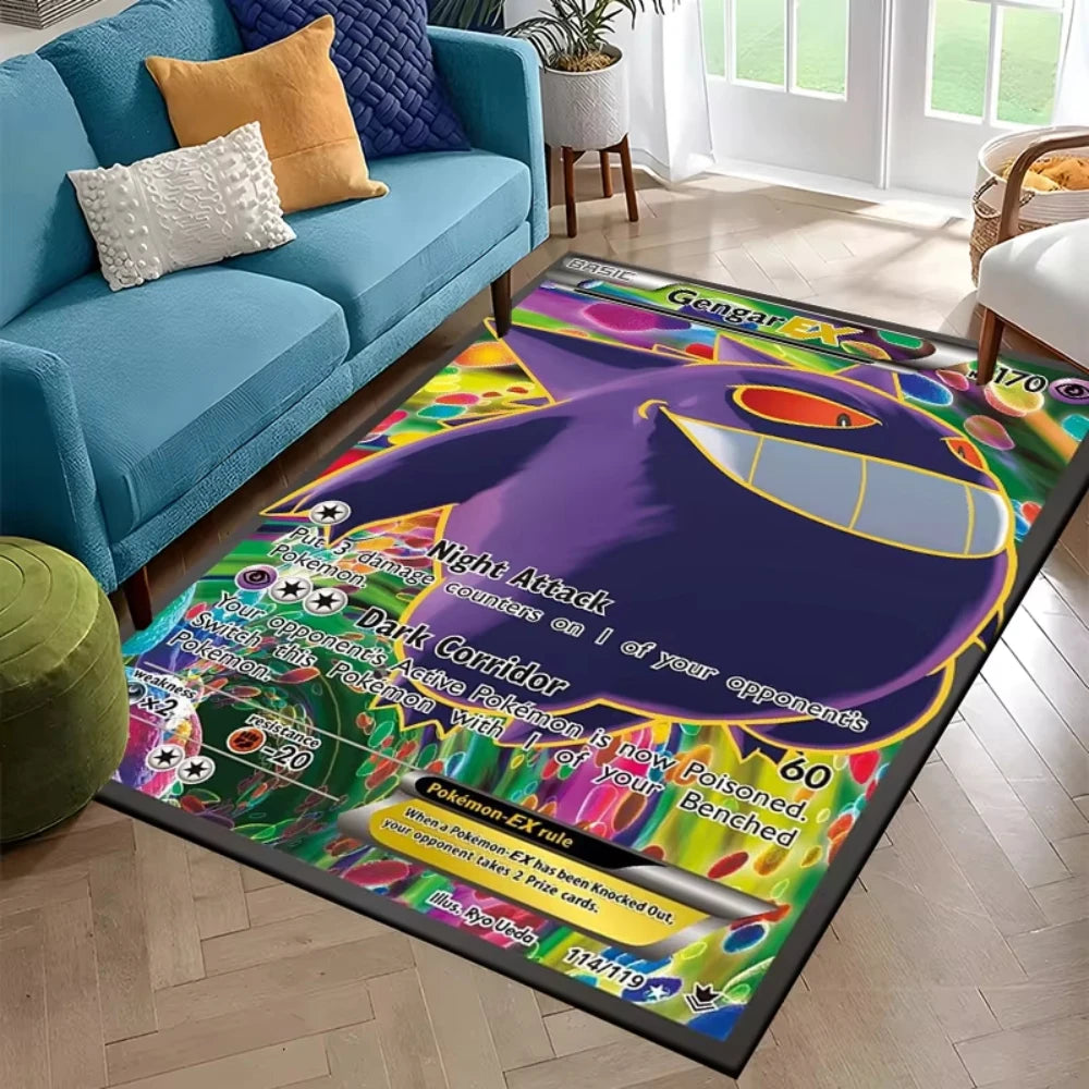Navak Carpet Daily Picks Gengar Game Card Themed Carpet for Gaming Room Decor Bedroom Soft Area Rug Living Room Carpet Man Cave Piece Ideal Gift