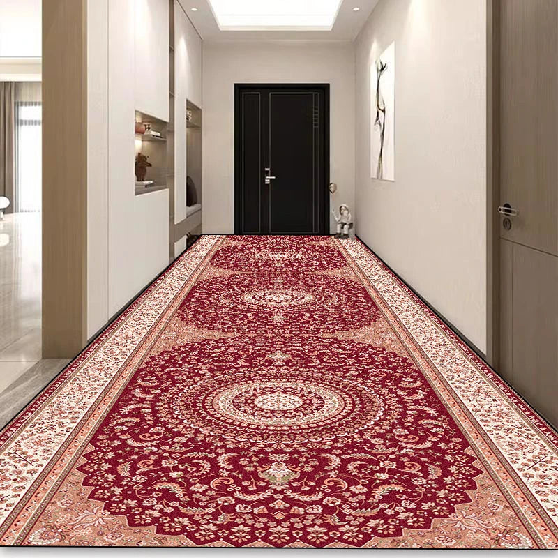 Navak Carpet Bohemian Long Corridor Carpet Luxury Persian Decoration Hallway Rug Non-slip Easy Cleaning Floor Mat Stairway Runners Carpets