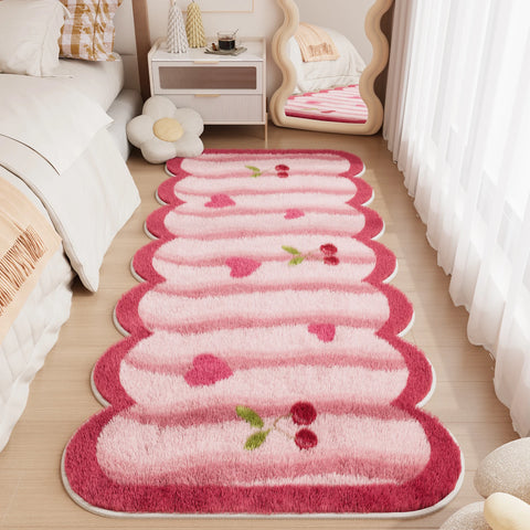Navak Carpet Checkerboard Carpets for Living Room Cute Bedroom Decor Carpet Fluffy Soft Irregular Bedside Plush Rug Home Thickened Floor Mat