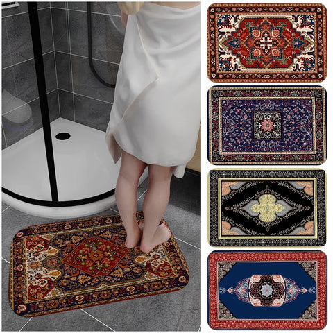 Navak Carpet Turkey Persian Bohemian Room Mats Anti-slip Absorb Water Long Strip Cushion Bedroon Mat Welcome Doormat