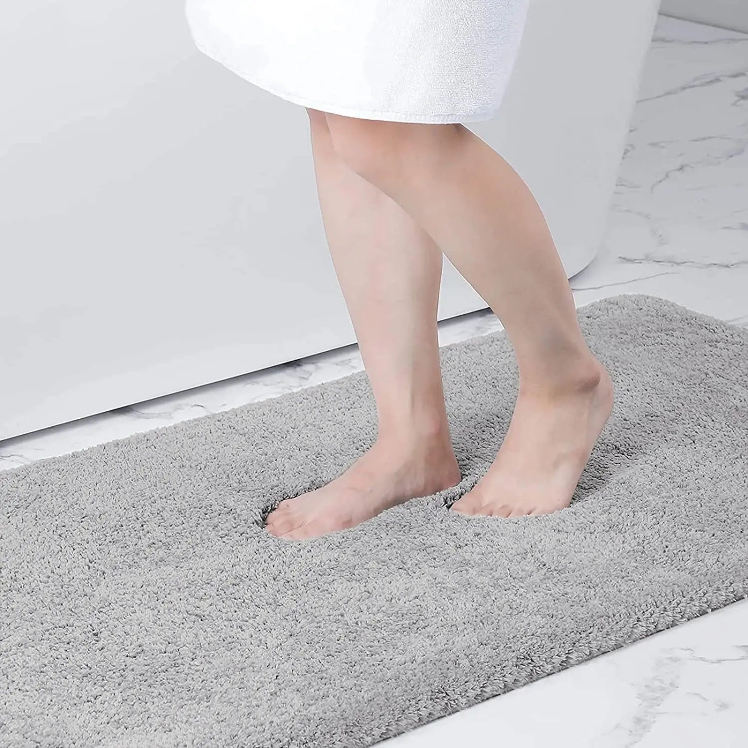 Navak Carpet Kitinjoy Fluffy Bathroom Rugs Non-Slip Washable Absorbente Bath Mat Soft Shaggy Microfibre Bath Mats Resist Dirt Kitchen Carpets