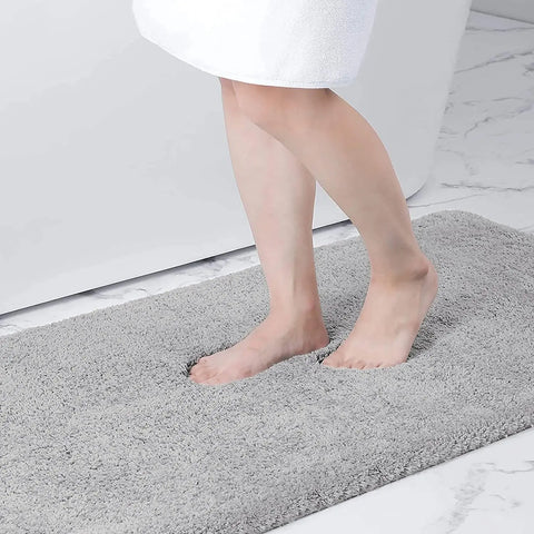 Navak Carpet Kitinjoy Fluffy Bathroom Rugs Non-Slip Washable Absorbente Bath Mat Soft Shaggy Microfibre Bath Mats Resist Dirt Kitchen Carpets