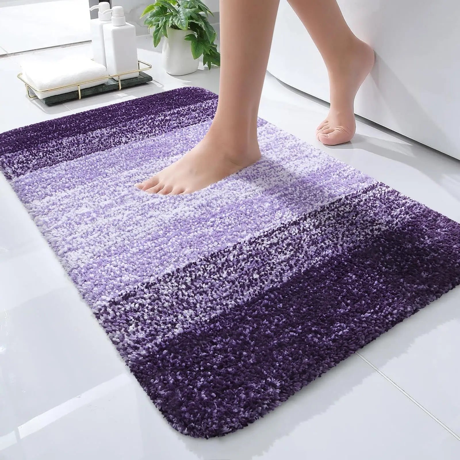 Navak Carpet Kitinjoy Bathroom Rug Mat extra Soft Absorbent Microfiber Bath Mat Non-Slip Plush Shaggy Machine Wash Carpet Bathroom Floor Rugs