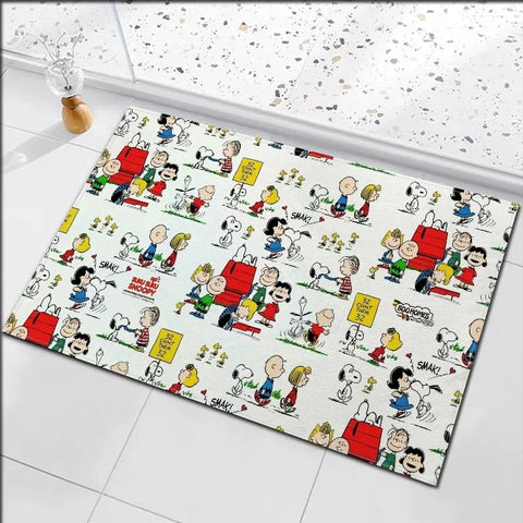Navak Carpet Daily Picks Disney Snoopy Door Mat Cute Cartoon Child Room Home Decor Non Slip Washable Carpet Bedroom Bathroom Kitchen Entrance Rug