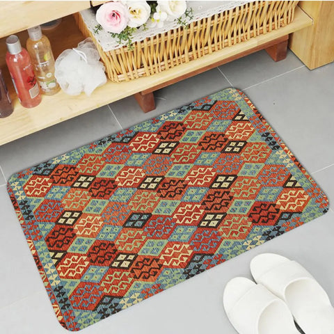 Navak Carpet Boho Persian Rug Pattern Kitchen Mat Non-Slip Laundry Room Mat Laundry Decor Balcony Child Living Room Modern Home Decor